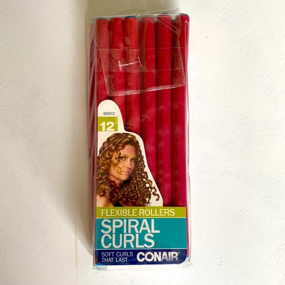 Red Spiral Curl Hair Rollers Foam Tools